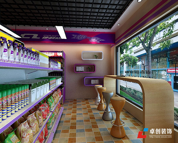 合肥蜀山區(qū)華邦I(lǐng)CC便利店裝修設(shè)計案例效果圖